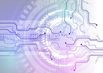 Abstract circuit board concept white background network communication technology