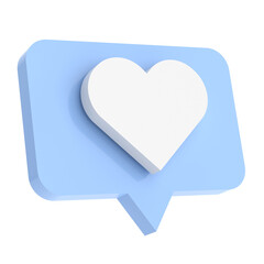 Like icon. 3D icon. 3D illustration.