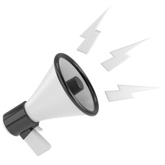 Megaphone. 3D illustration.