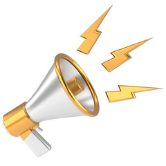 Megaphone. 3D illustration.
