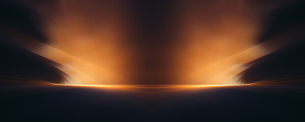 Glowing striped abstract stage background