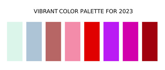 Vibrant color palette for 2023