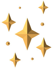 Sparkle effect. 3D illustration.