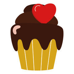 Chocolate Dessert Illustration Chocolate Cake With Nuts