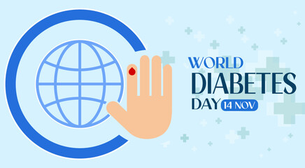 14 November Awareness Month of World Diabetes Day Background.