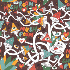 mushrooms dark pattern