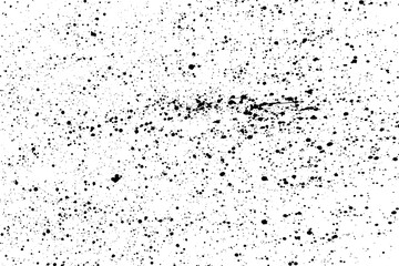 Black paint splatter isolated on white background. Distressed overlay texture. Water splash silhouette. Grunge design elements. Vector illustration, EPS 10.
