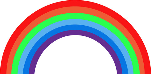 Isolated illustration of colorful rainbow icon, symbol