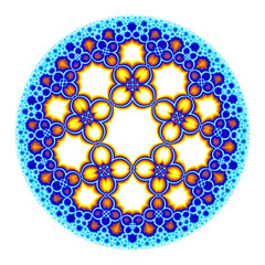 Fractal Winter Interlocked Mandala Circle Limit