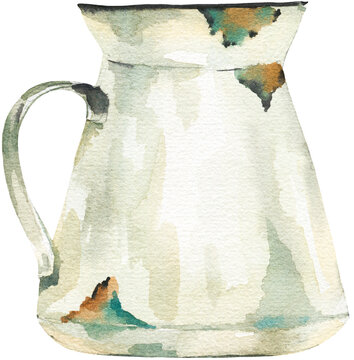 Watercolor Enamel Jug