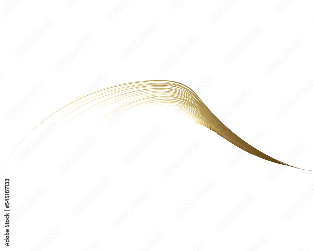 Poster abstract art gold gradient brush stroke look like a mountain isolated on transparent background for 
