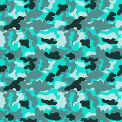 Fototapeta na wymiar Bright Camouflage Seamless Pattern for party, anniversary, birthday. Design for banner, poster, card, invitation and scrapbook 