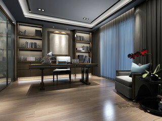 Modern office interior, 3d rendering