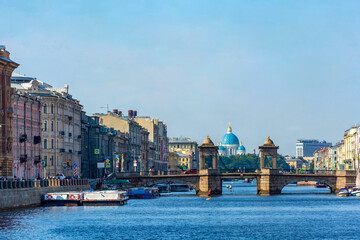 Obraz premium St. Petersburg, view from the Anichkov Bridge