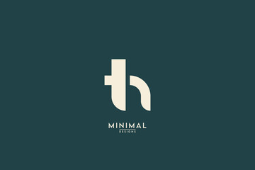 Abstract TH, HT Letters Logo Monogram icon. © TMkhan