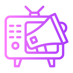 television gradient icon