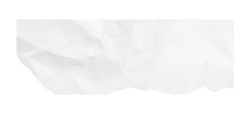 White crumpled and torn sheet of paper. Paper text background. Pink decorative paper