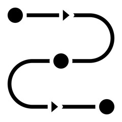 distance milestone process steps icon