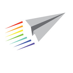 paper airplane folding paper airplane vector illustration