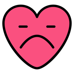 heartbroken sad emotional emoji heart icon