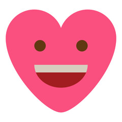 grinning teeth smile emoji heart icon