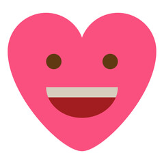 grinning teeth smile emoji heart icon