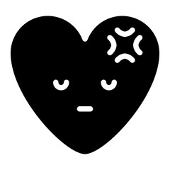 downcast pensive sweat emoji heart icon