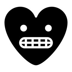 drunk crazy silly emoji heart icon