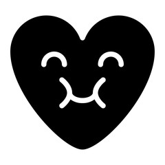 enjoy full happy emoji heart icon