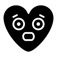 scare afraid unhappy emoji heart icon