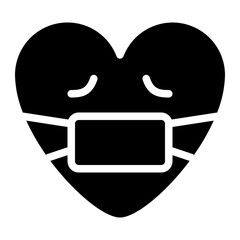 sick fever weak emoji heart icon