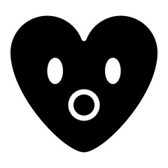 amazed surprise wonder emoji heart icon