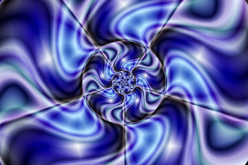 Swiry Symmetrical Circle of Blue