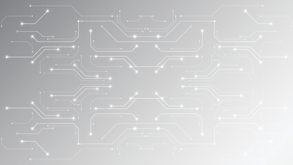 Grey white Abstract technology background, Hi tech digital connect, communication, high technology concept