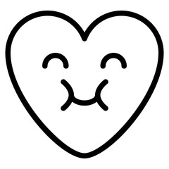 enjoy full happy emoji heart icon
