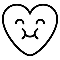 enjoy full happy emoji heart icon