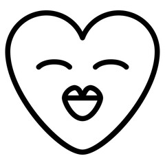 romantic lovely sweet emoji heart icon