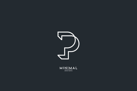 Alphabet letter P, PP icon logo vector.