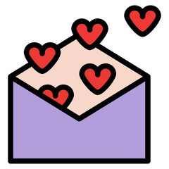 letter love valentine romance icon