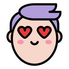 man love valentine romance icon