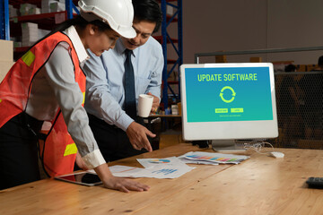 Software update on computer for modish version of device software upgrade