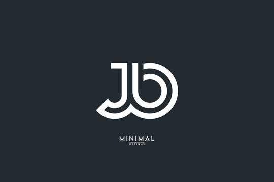 Abstract BJ, JB, B, J Letters Logo Monogram icon.