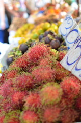 Lichi fruits Or Tor Kor market in Bangko Thailand Or Tor Kor market