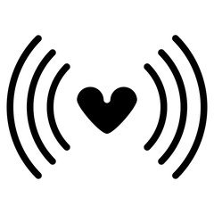 signal calling love romance icon