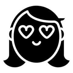 woman love valentine romance icon