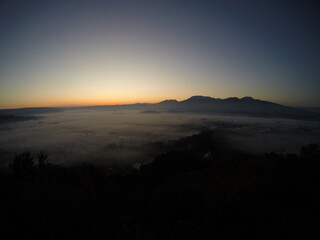 The Aso area is home to the worlds biggest inhabited volcanic caldera, known as Mount Aso. The sea of clouds in Aso s caldera is one of the best views, as known as Unkai.