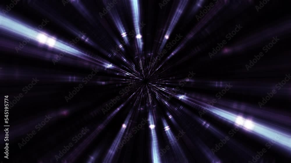Poster abstract loop pink purple shine ray flying lines motion and illuminated light effect in tunnel.futur