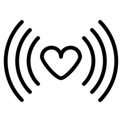 signal calling love romance icon