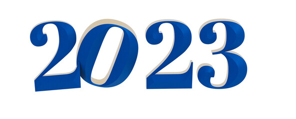 Typography design of 2023 with 3d style design