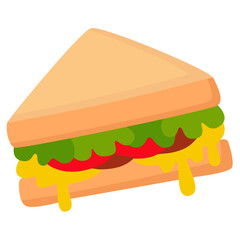 sandwich with sausage illustration
